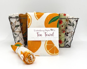 Sweet Oranges Tea Towel