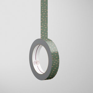 Dashes (Green-Peach) 15mm Washi Tape