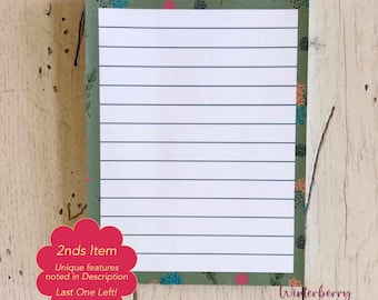 Cottage Garden 4.25" x 5.5" Everyday Notepad | Floral Lined Memo Pad | Handmade | Original Watercolor Stationery