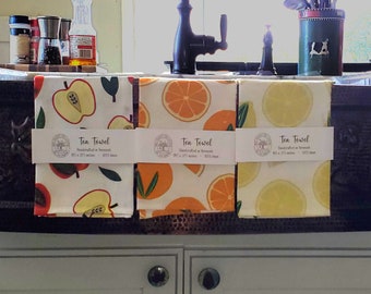 Fruit (Apple, Lemon, Orange) Tea Towel Bundle