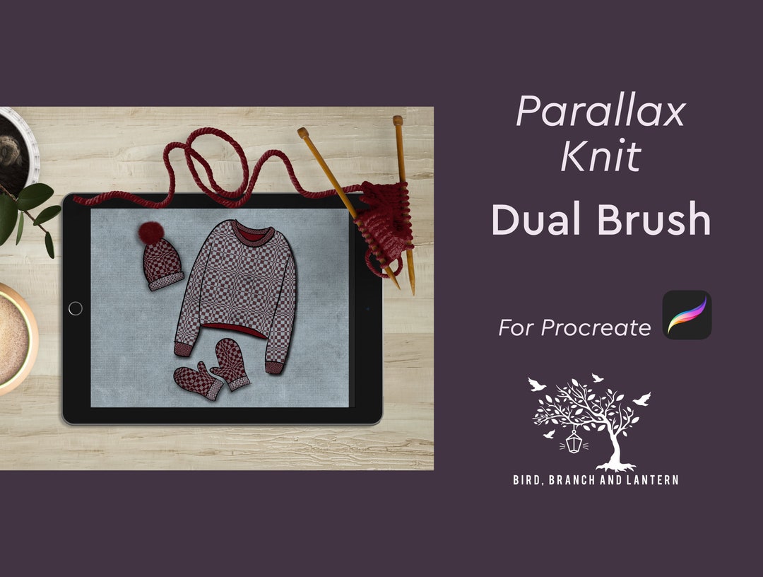 Paralax Static Pattern Procreate Parallax Knit Pattern Dual Brush! 2 for 1! - Etsy