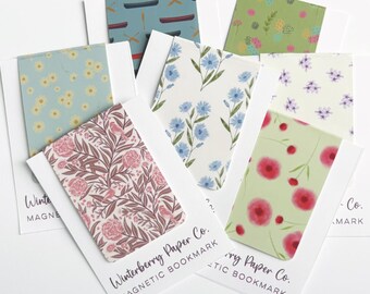 Handmade Watercolor Magnetic Bookmark | Original Art Bookmark | Cute Book Lover Gift | Teacher Gift | Reader Accessory