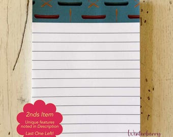 Wilderness Canoes 4.25" x 5.5" Everyday Notepad | Lined Memo Pad | Handmade | Original Watercolor Stationery
