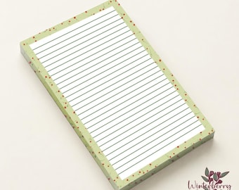 Poppy Blossoms Personalized 5.5" x 8.5" Writing Pad | Floral Note Pad | Handmade | Lined or Blank | Original Watercolor Stationery