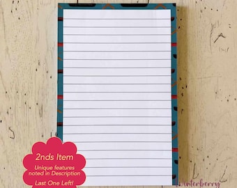 Wilderness Canoes 5.5" x 8.5" Everyday Notepad | Lined Memo Pad | Handmade | Original Watercolor Stationery