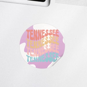 Tennessee cow print colorful sticker DIGITAL