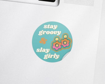 Groovy aesthetic stickers for DIGITAL download