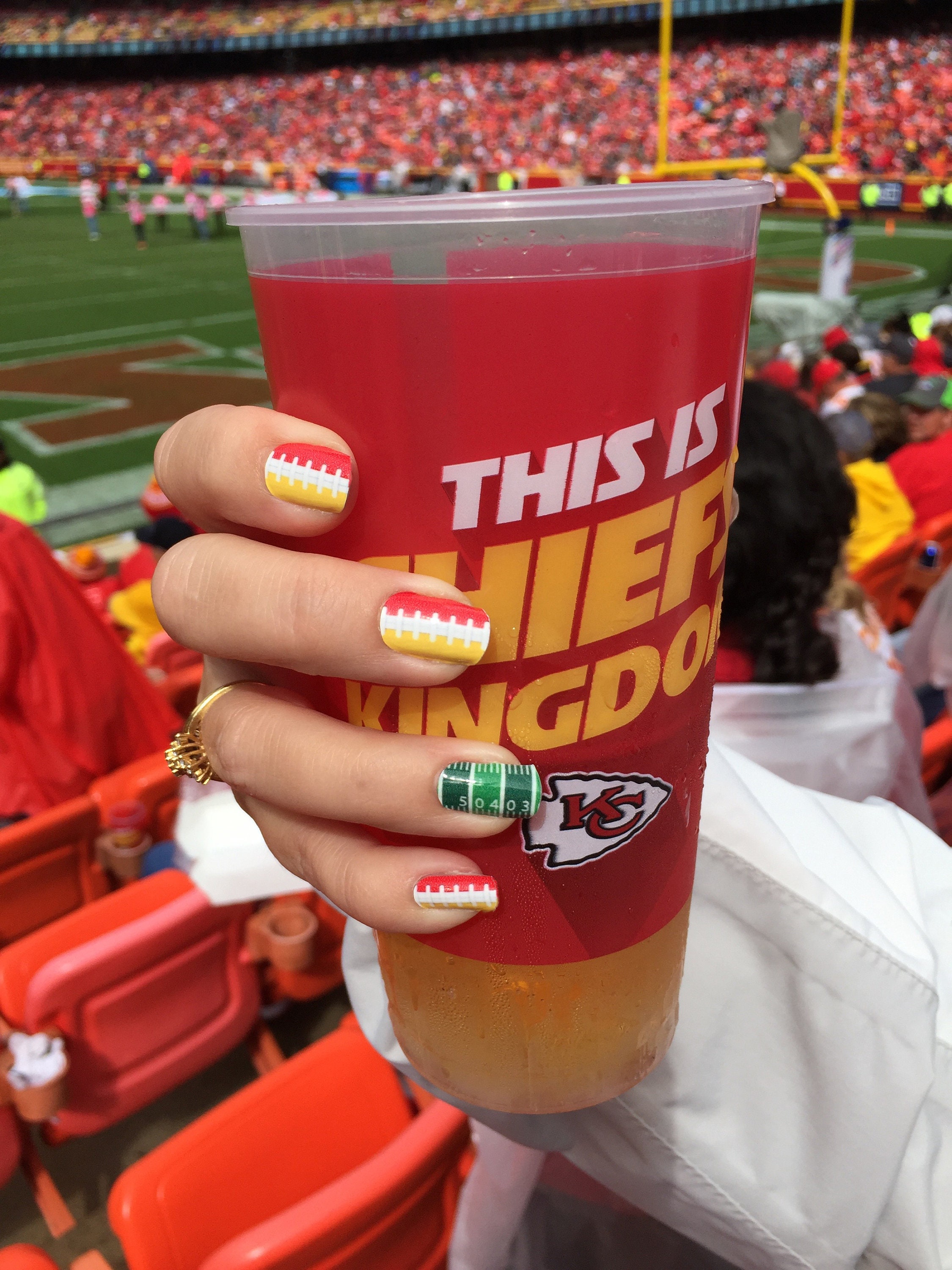 Kansas City Chiefs Nail Art Designs NFL KC Football Nail Etsy