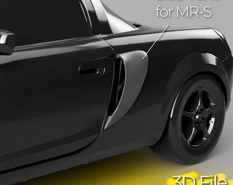 Archivo 3D - Entrada de aire lateral tipo faldón para Toyota MR2 Spyder. Archivo STL para impresión 3D (MR-S/ZZW30/Roadster).