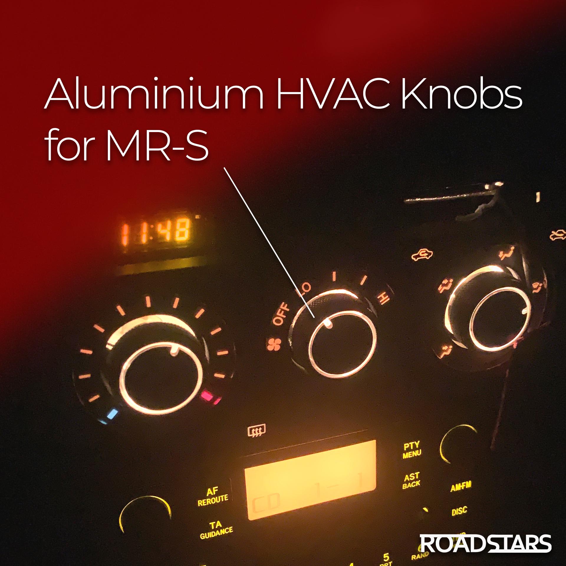 Aluminum Heater, A/C Control Knobs for Toyota MR2 Spyder / MR-S