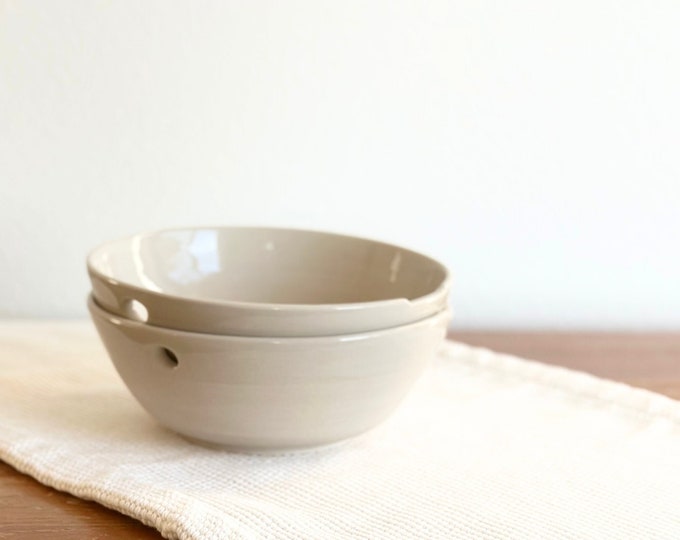 Hand Thrown Off White Ceramic Ramen Bowl