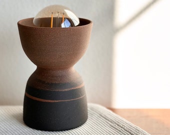 Black and Red Ceramic Table Lamp
