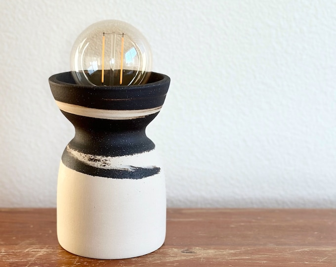 Black and White Ceramic Table Lamp