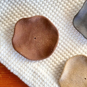 Ceramic Incense Holder - Minimalist Wavy Edges - Small Batch Handmade Ceramic