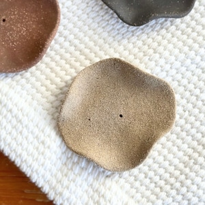 Ceramic Incense Holder - Minimalist Wavy Edges - Small Batch Handmade Ceramic