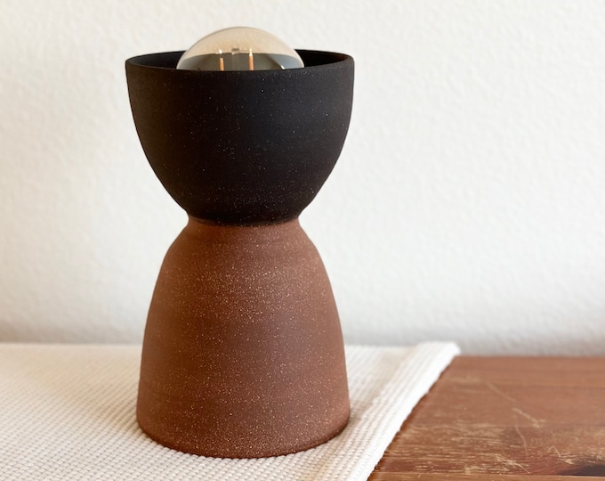 Black and Brown Ceramic Table Lamp