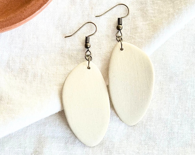 Handmade Geometric Ceramic Earrings