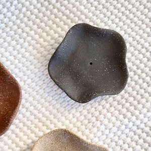 Ceramic Incense Holder - Minimalist Wavy Edges - Small Batch Handmade Ceramic