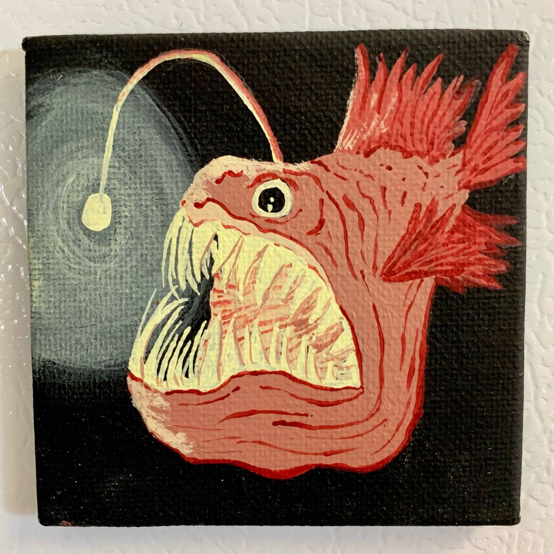 Angler Fish Mini Magnet Original - Etsy
