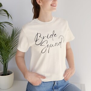 Bride Squad T-Shirt Established 2024, Bachelorette Party Shirt, Bridesmaid shirt, Bridal tshirt, Maid of Honor gift, Wedding Shower, Favor