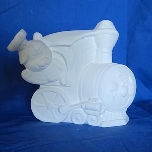 Bear in a Train Ceramic Bisque - Paint Your Own Pottery