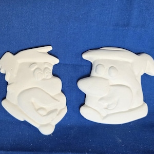 Cartoon Character Ceramic Bisque Magnet - Paint Your Own Pottery