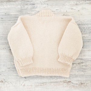 Hand-Knit Cherry Baby Cardigan / Organic Cotton image 9