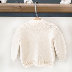 Hand-Knit Cherry Baby Cardigan / Organic Cotton image 10