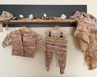 Hand Knit Merino Wool Newborn Set | Baby Shower Gift