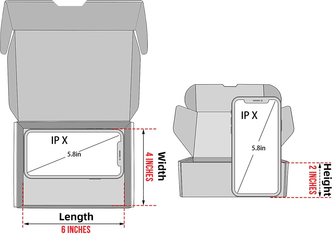 25 Pack 6x4x2 Inches Cute White Shipping Boxes Cardboard Mailer Box ...