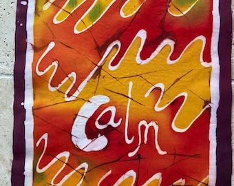 Batik textile picture - calm