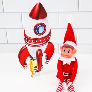 Christmas Elf Space Shuttle Rocket Telescope Scientist Scene | Elf Props | Elf Scene Printable