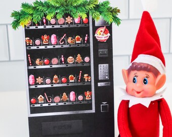 Christmas Treat Vending Machine Scene | Elf Props | Elf Scene Printable