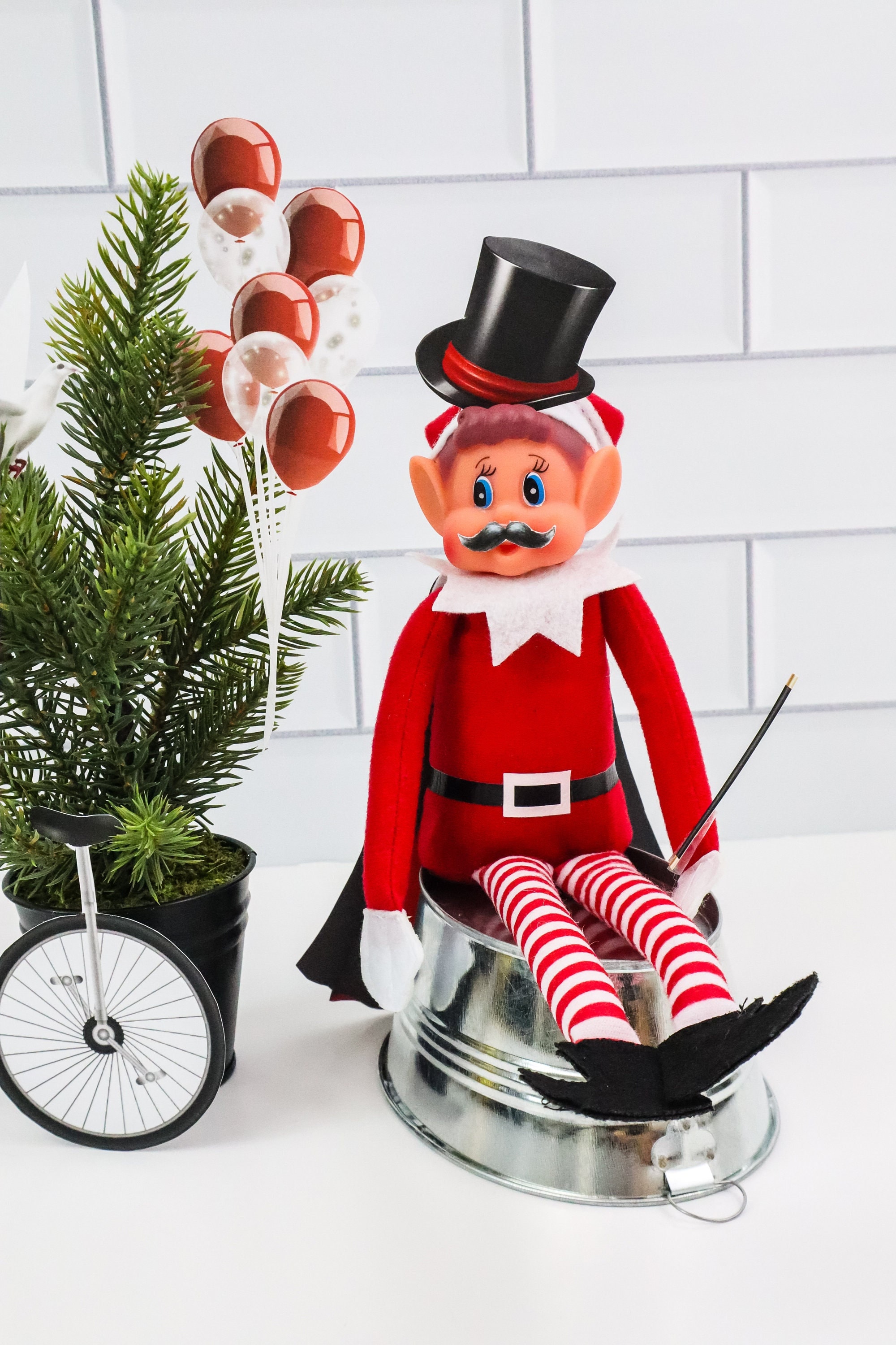 Scène magique de magicien elfe de Noël | Accessoires d'elfe | Scène d'elfe imprimable
