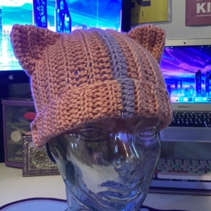 Cat Beanie Crochet, Cat Hat Ear