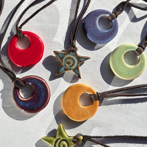 handmade ceramic necklace