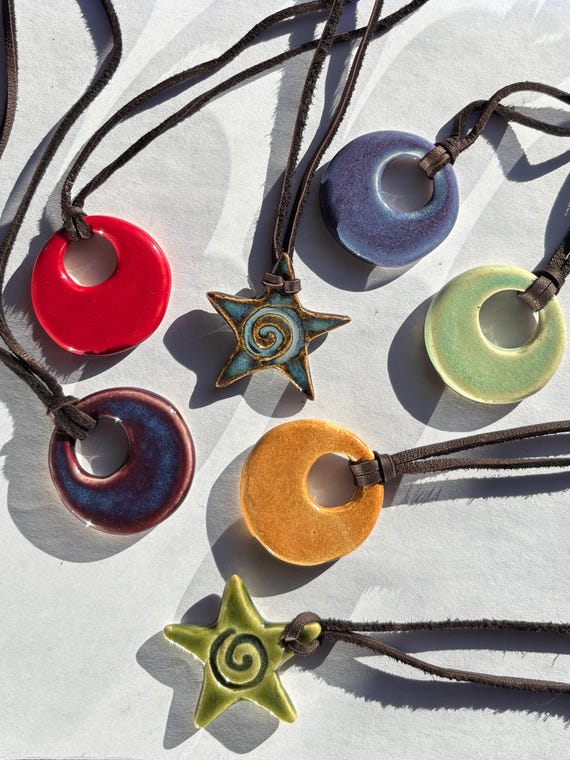 handmade ceramic necklace
