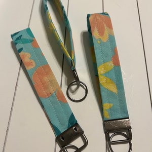 Key Fob Wristlet - Squeeze The Day - Recycled Fabric Keychain