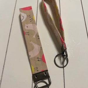 Key Fob Wristlet - Free Bird - Recycled Fabric Keychain