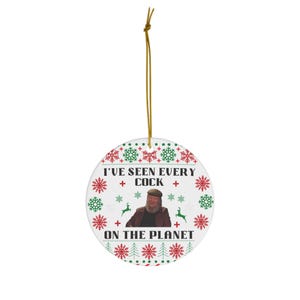 ITYSL "Ich denke, du solltest verlassen" Weihnachtskeramikverzierung, 1er-Pack