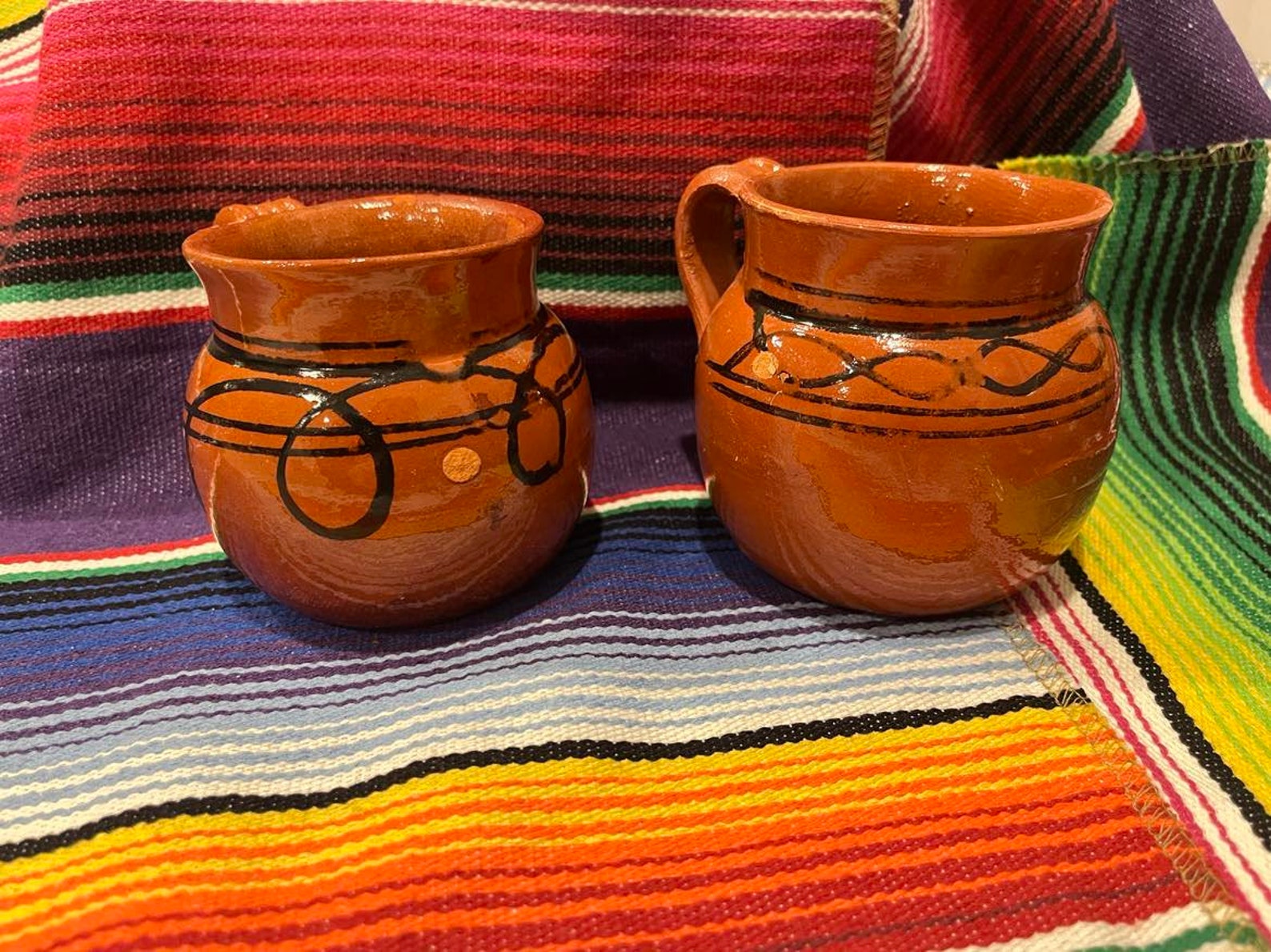 Jarritos Mexico Mexican Clay Cup Ceramic Coffee Mug Cafe De Olla