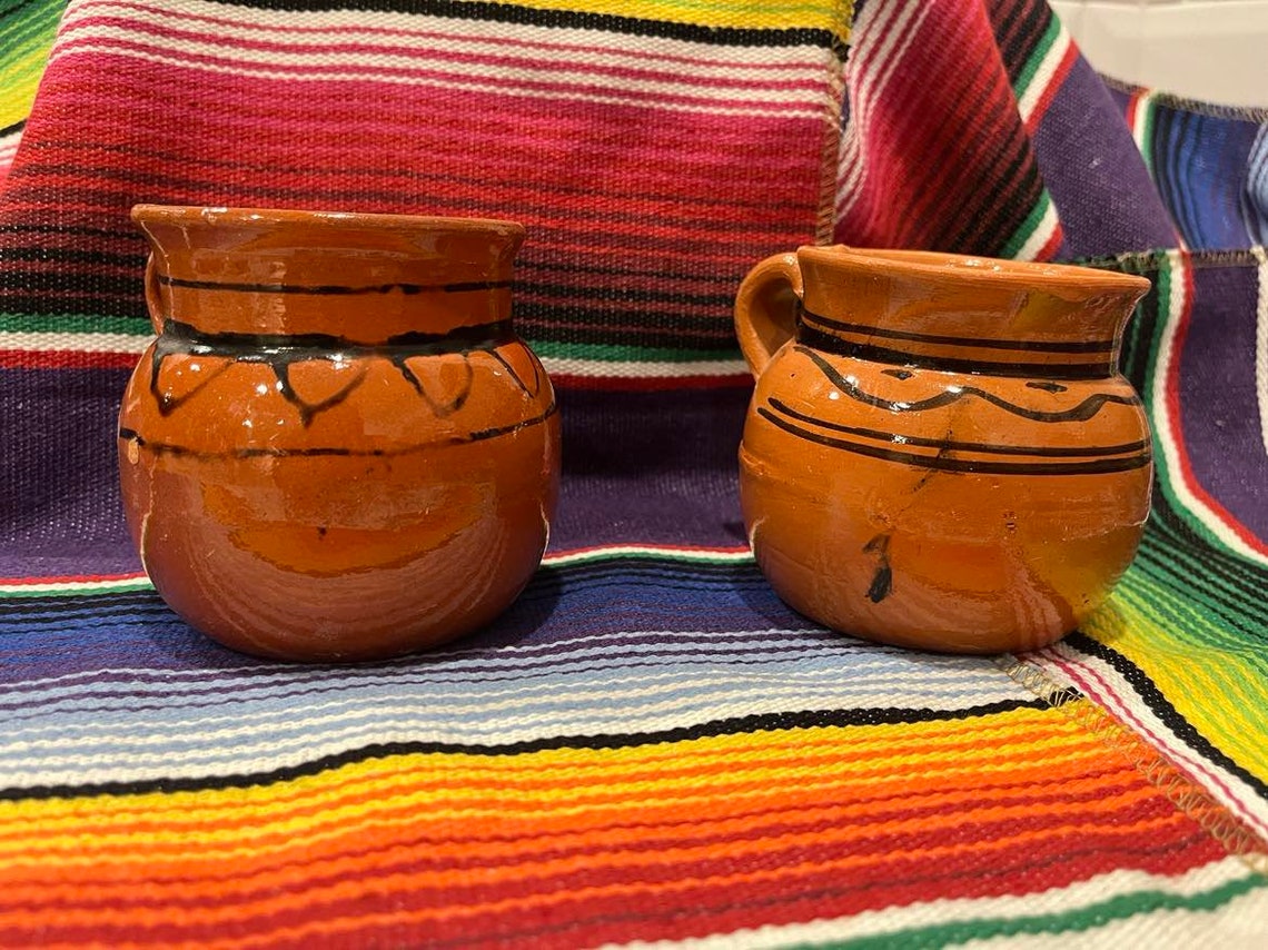 Jarritos Mexico Mexican Clay Cup Ceramic Coffee Mug Cafe De Olla
