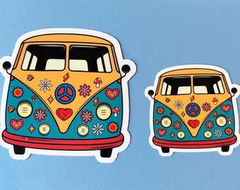 "I Love Bugs"   VW  Volkswagen Vintage Looking Travel bumper Sticker decal 