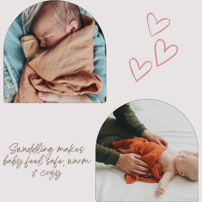 Organic Cotton and Bamboo Muslin Swaddle Blankets by Fern and image 4