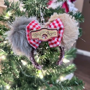 Lady and The Tramp Inspired Mickey Ears Key Chain,  Disney Key Chain, Minnie Key Chain, Mickey Key Chain,