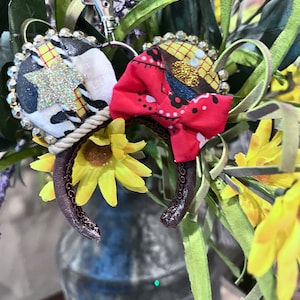 Woody Inspired Mickey Ears Key Chain, Disney Key Chain, Minnie Key Chain, Mickey Key Chain., Toy Story Key Chain