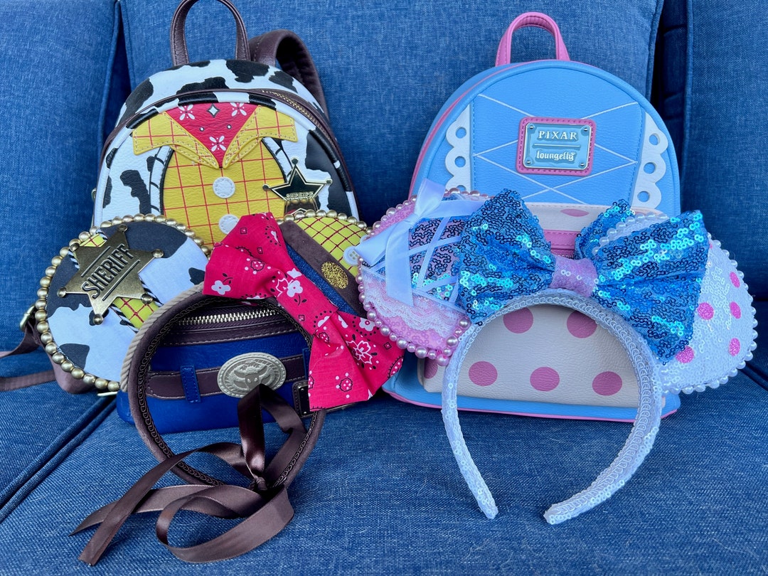 Toy Story Mickey Ears Bundle: Woody and Bo Peep Inspired Ears, Mouse ...