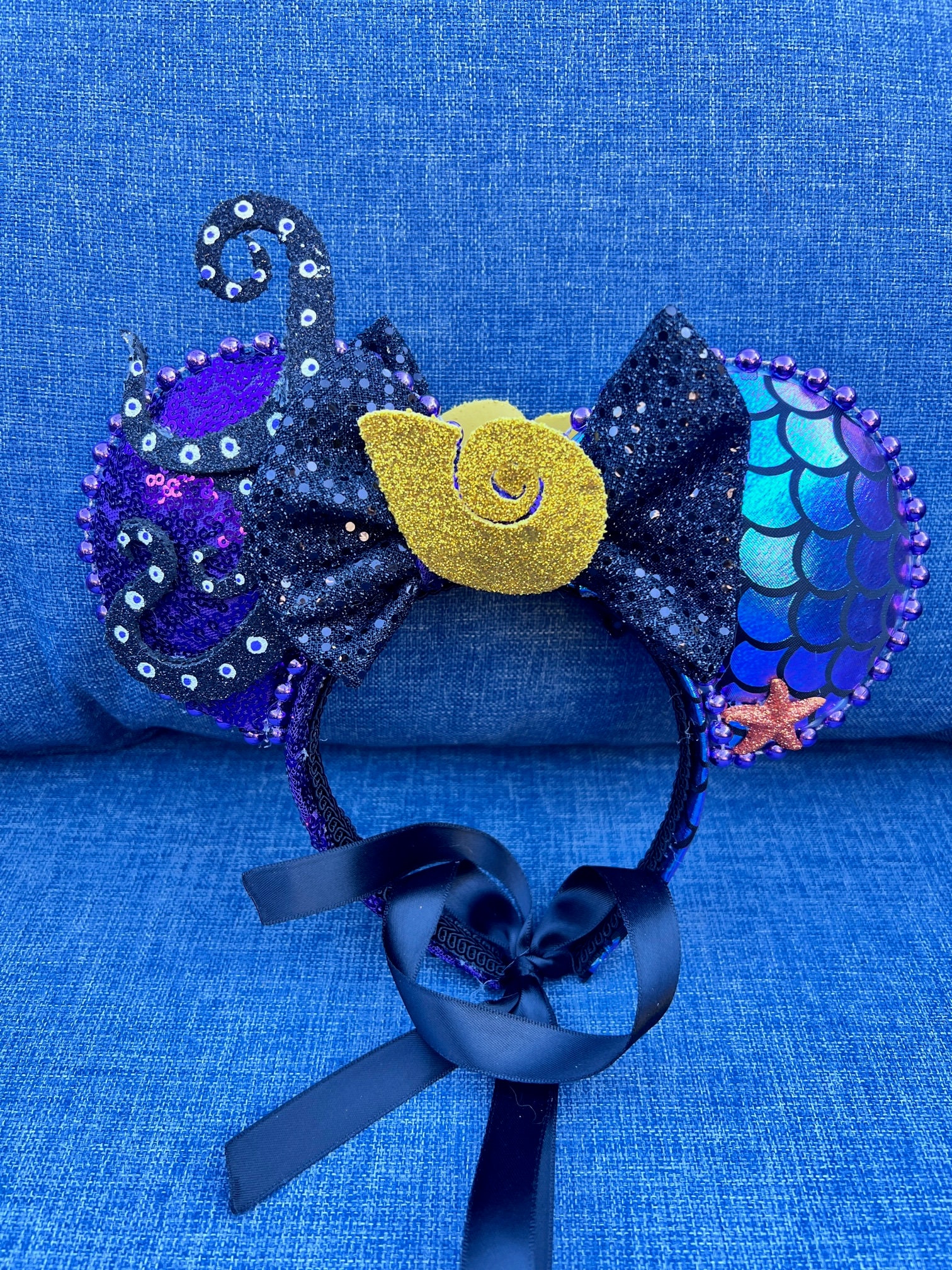 Disney Parks Little Mermaid Villains Ursula Mickey Mouse Ear Headband NEW Ursula Mickey Ears - Mouse Ears Headband – Little Ears Boutique main image 4