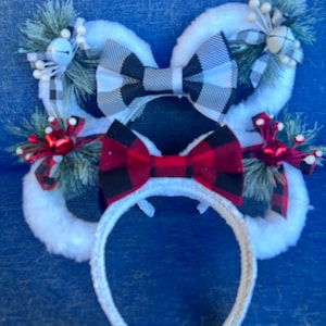Winter Wonderland Inspired Mickey Ears, Christmas Mickey Ears, Holiday Mickey Ears, Minnie Ears, Mouse Ears