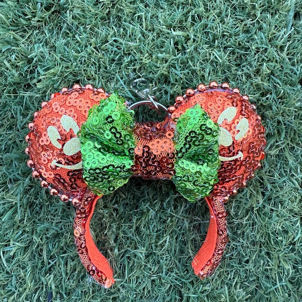 Porte-clés inspiré de citrouille d'Halloween Mickey, porte-clés Disney, porte-clés Minnie, porte-clés Mickey